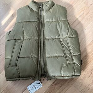 Zara Kids Khaki Puffer Vest